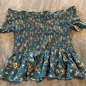 Japan Floral Babydoll Women’s Blouse Top Size L